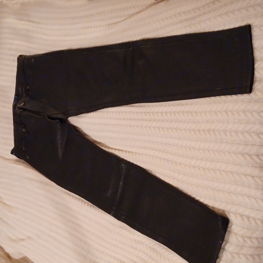 Ralph Lauren  Blk Leather Pant size 4